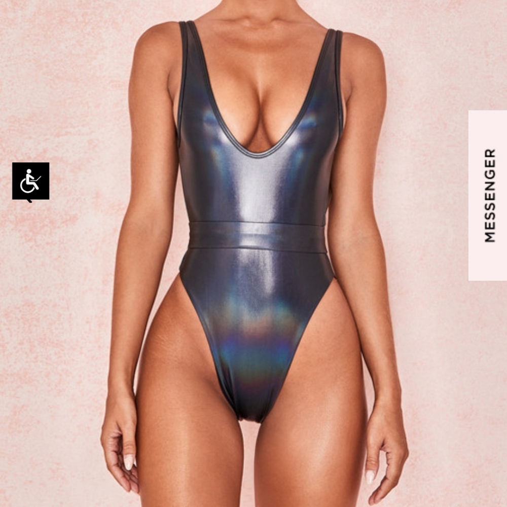House of CB Iridescent Black Swimwear